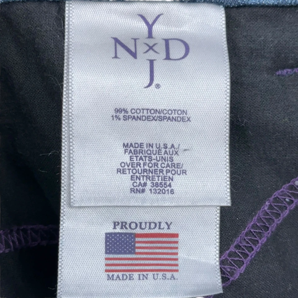 NYDJ Women's Dark Wash Denim Ankle Slit Hem Cropped Jeans Size 6 - Image 4 of 4