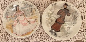 D'Arceau-Limoges Les Femmes Du Siecle Collector Plates 8.5" Fashion Set of 2