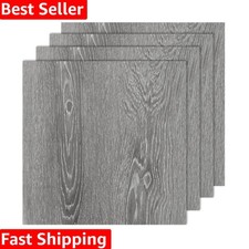 Budget-Friendly 40 Pack Waterproof Grey Vinyl Floor Tiles - Peel and Stick Style
