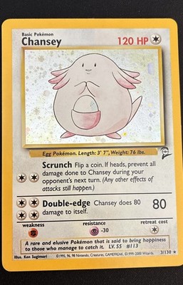 Chansey 003/130 Base Set 2 Holo - LP
