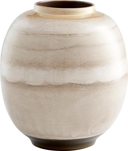 Modern Kasha Porcelain Vase in Creamy-White and Bronze - Picture 1 of 4