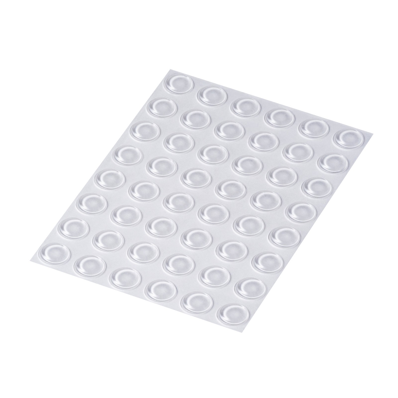 48 Clear Self Adhesive Flat Bumper Pads Rubber Feet for Coasters, Crafts & Glass