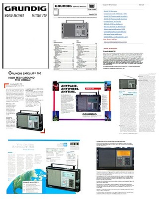 GRUNDIG SATELLIT 700 INSTRUCTION + SERVICE MANUALS w/ 11x17'' DIAGRAMS + ADS
