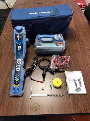1suit Radiodetection SPX RD8200 Cable& Pipe Locator w/ TX-10 Transmitter RD 8200