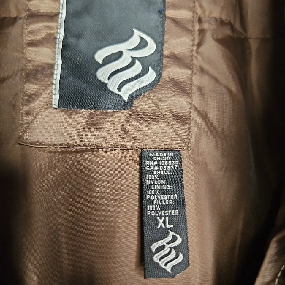 Vintage Y2K Rocawear Embroidered Logo Bomber Black Mens Jacket Size XL - Image 4 of 4