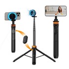 63'' Magnetic Selfie Stick Tripod, Lightweight Cellphone Stand with Wireless ...