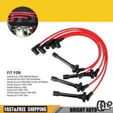 Fits 1992-2000 Honda Civic Del Sol EG EK EJ D15 (5pc) New Spark Plug Wires Set