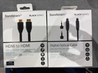Sandstorm Black Series HDMI To HDMI Cable 2m + Digital Optical Cable 1m Unused