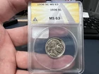 1936 5c Buffalo Nickel Anacs MS 63 (AP)