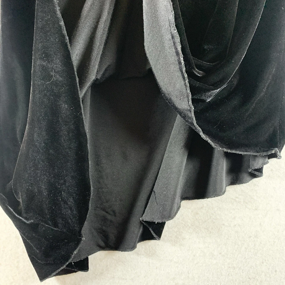 Falda asimétrica de terciopelo para mujer Amy Byer de colección talla XS coqueta de hadas oscuras Y2K Foto 3 de 4