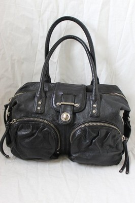 Botkier Black Leather Bianca  Large Satchel Purse Bag