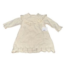 ettie  h Baby Girls Ivory Tressa White Knit Sweater Dress 0-3 soft cozy cotton