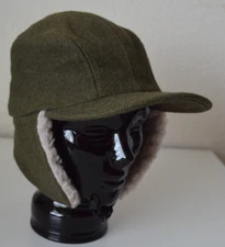 VTG  Dorfman Pacific Trapper Hat Cap Mens Large Wool Blend Sherpa Ear Flap USA