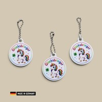 Einhorn Fohlen GlüCksbringer SchlüSselanhäNger Regenbogen-Einhorn Mit Kleeblatt