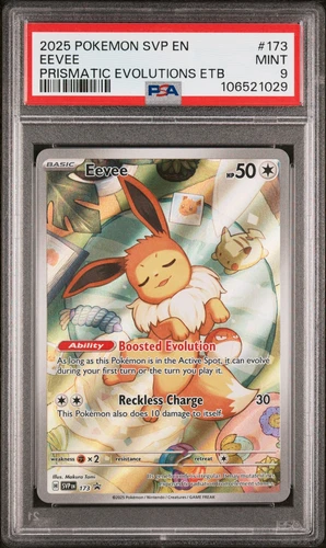 2025 POKEMON SVP EN-SV BLACK STAR PROMO #173 EEVEE PSA 9