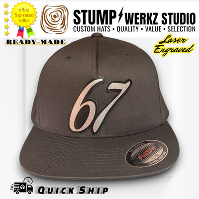 Custom Hat Flatbill Pro Trucker Cap Yupoong Flexfit Leather Patch 67 Sixty Seven