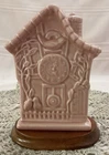 🏺 VTG Brush McCoy Pottery Pink Cuckoo Clock Wall Pocket Vase 7.5” Tall