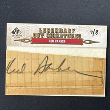 2011 UPPERDECK SP LEGENDARY CUT SIGNATURE RED BARBER /8 SSP DODGERS HOF