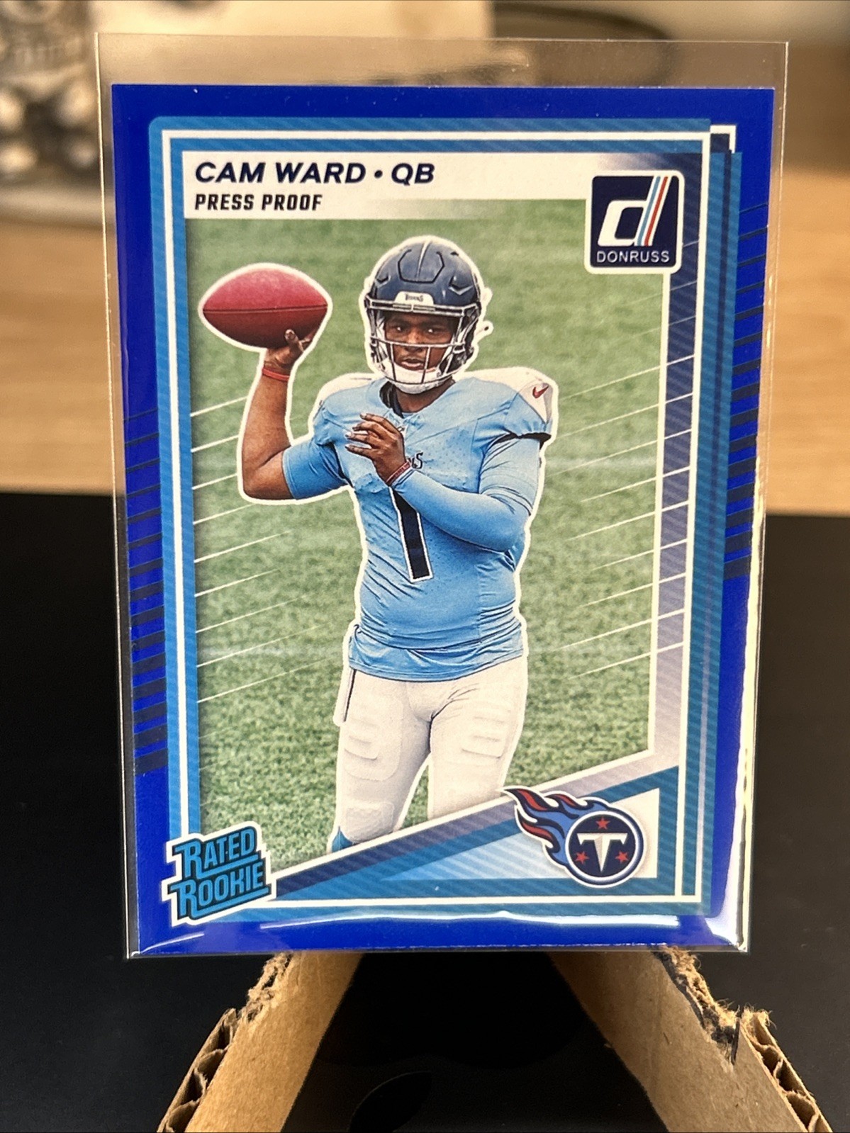 2025 Panini Donruss - Rated Rookie Cameron Ward #350 Press Proof Blue (RC)
