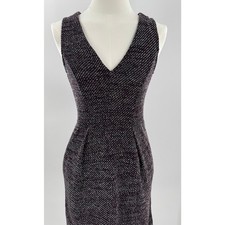 Madewell Black Twill Terrace Sleeveless Knit Woven Sheath Dress NWT XS 
