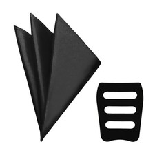 Solid Color Pocket Squares with Holder Handkerchiefs for Wedding 12 inch