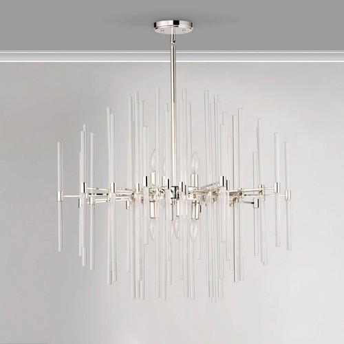 Maxim Divine 23" Wide Polished Nickel 8-Light Modern Pendant Light