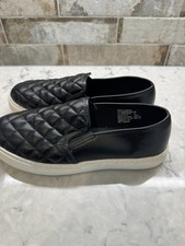 Time Tru Blue Print Shoes Womens Size 8 Memory Foam Slip On Sneakers E4