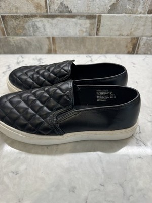 Time & Tru Blue Print Shoes Womens Size 8 Memory Foam Slip On Sneakers E4