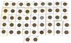 1916 to 1957 47 Lincoln Wheat Cent Carded Coin PDS Vintage Penny Lot Estate