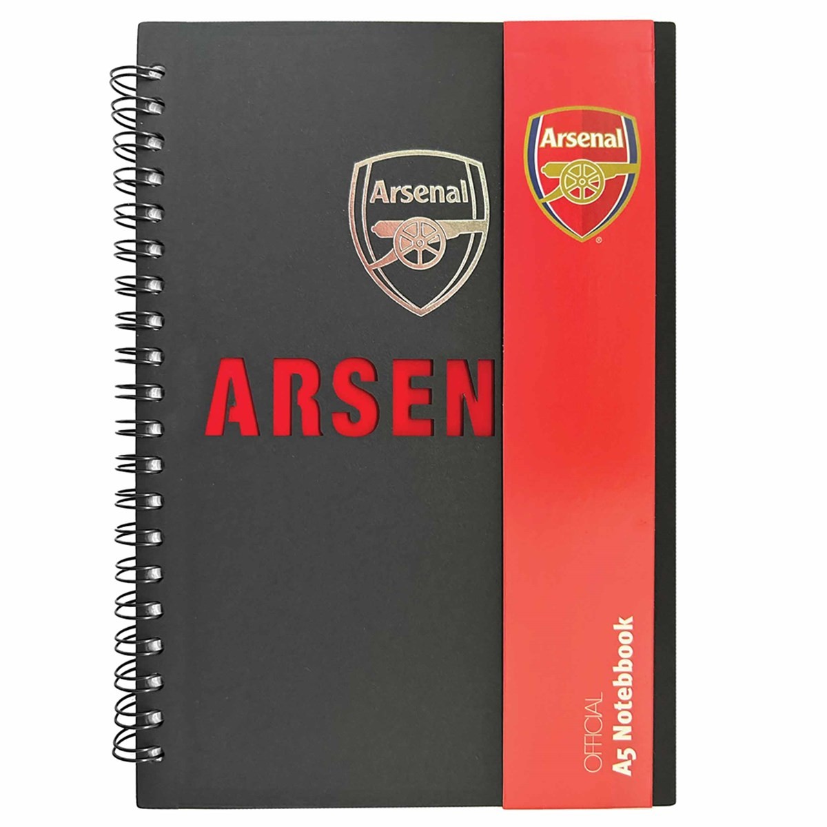 Arsenal FC A5 Spiral Notebook, Notebooks, Lined Pages, Sports, Gift