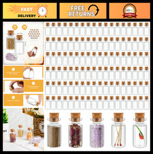 150 Pcs Mini Glass Bottles 20ml with Cork Stoppers for DIY Crafts  Storage