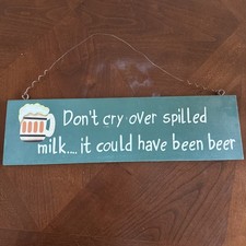 Funny Beer Quote Wooden Wall Sign Decor