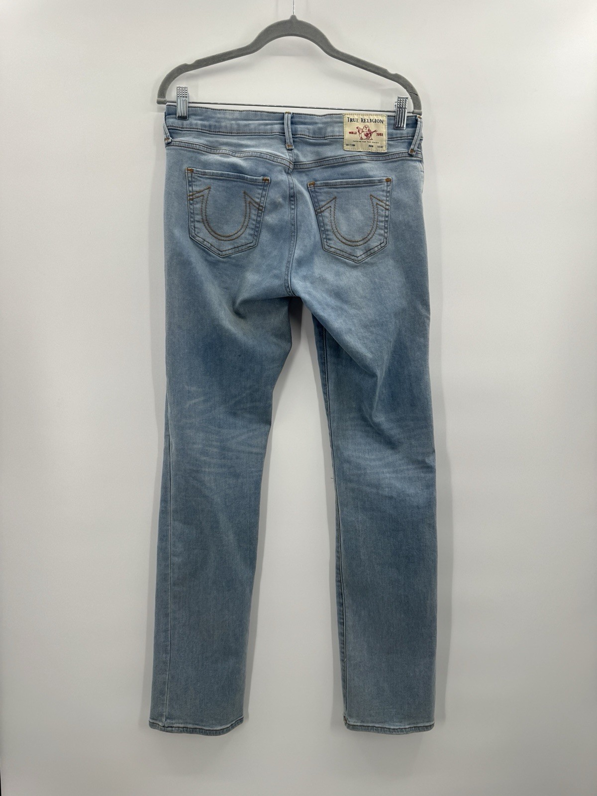 True Religion World Tour Billie Mid Ride Straight 29 Light Wash Urban Streetwear thumbnail 3