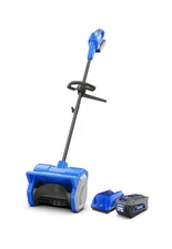 Wild Badger Power 40V Cordless Snow Shovel, 15" Brushless, 16.5 FT Throw, 8" ...