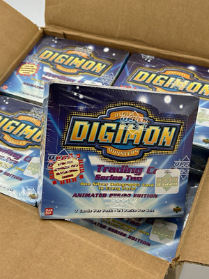 2000 Upper Deck & Bandai Digimon TCG Series Two Animated Series Display 24 Packs