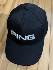 Golf Hat. Ping Black Baseball Cap. ***A cost-effective hat & gift!