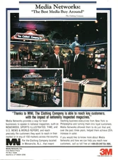 1989 3M Media Networks MNI The Clothing Company Mercerville NJ vintage Print AD