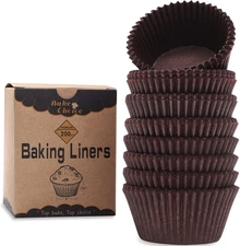 200pcs Standard Brown cupcake liners for baking,food-grade cupcake wrappers, gre