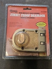 Guard Jimmy-Proof Deadlock No. 1666 Single Cylinder Solid Bronze