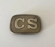 CS. Plate Reproduction 1861-1865 Sardine Lid  Style Solid Nickel Silver