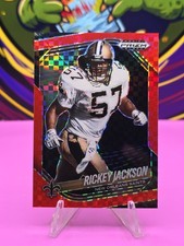 RICKEY JACKSON 2025 PANINI PRIZM BLACK FOOTBALL RED POWER SAINTS /75
