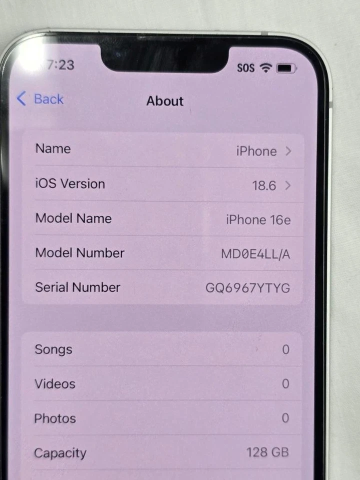 Apple MD0E4LL/A iPhone 16e 128GB - Apple Intelligence - White (Boost) - Image 4 of 4