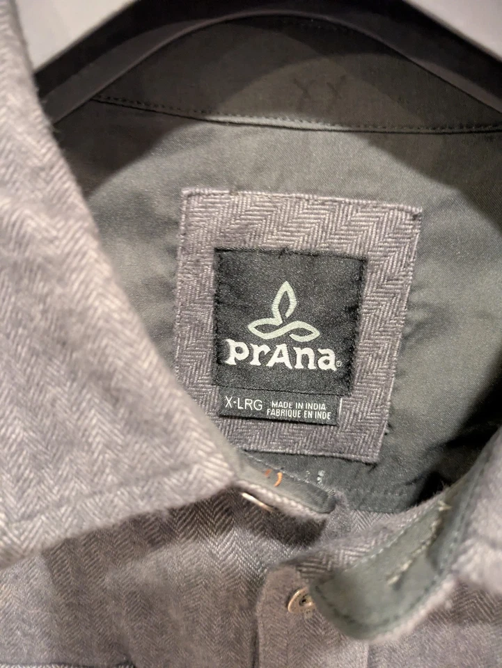 Prana Men's Lybek Organic Cotton Flannel Long Sleeve Button Up Shirt Size XL - Image 3 of 3