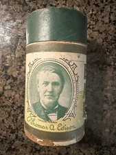 Edison 4 minute Amberol Record Wax Cylinder & Box Ain’t I’m Glad I’m Single