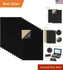 Luxury Black Velvet Self-Adhesive Felt Sheets, 12PCS for Crafts  DIY Projects