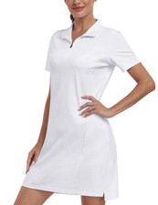 Ladies Zipper Up Polo Dress for Golf Tennis Cute T-Shirt Dresses for Women Su...