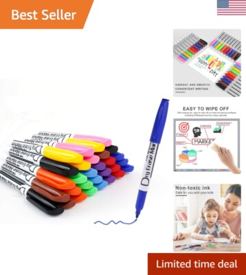 Versatile 125-Piece Low Odor Whiteboard Markers - Fine Tip for Clean Writing