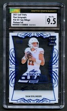 Sam Ehlinger #CA-SE1 Leaf Trinity 2021 Clear Autographs Platinum Foil CSG 9.5