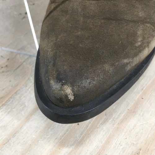 Steve Madden Boots Womens 7 M Pawel Ankle Booties Heels Side Zip Green Leather - Bild 5 von 18