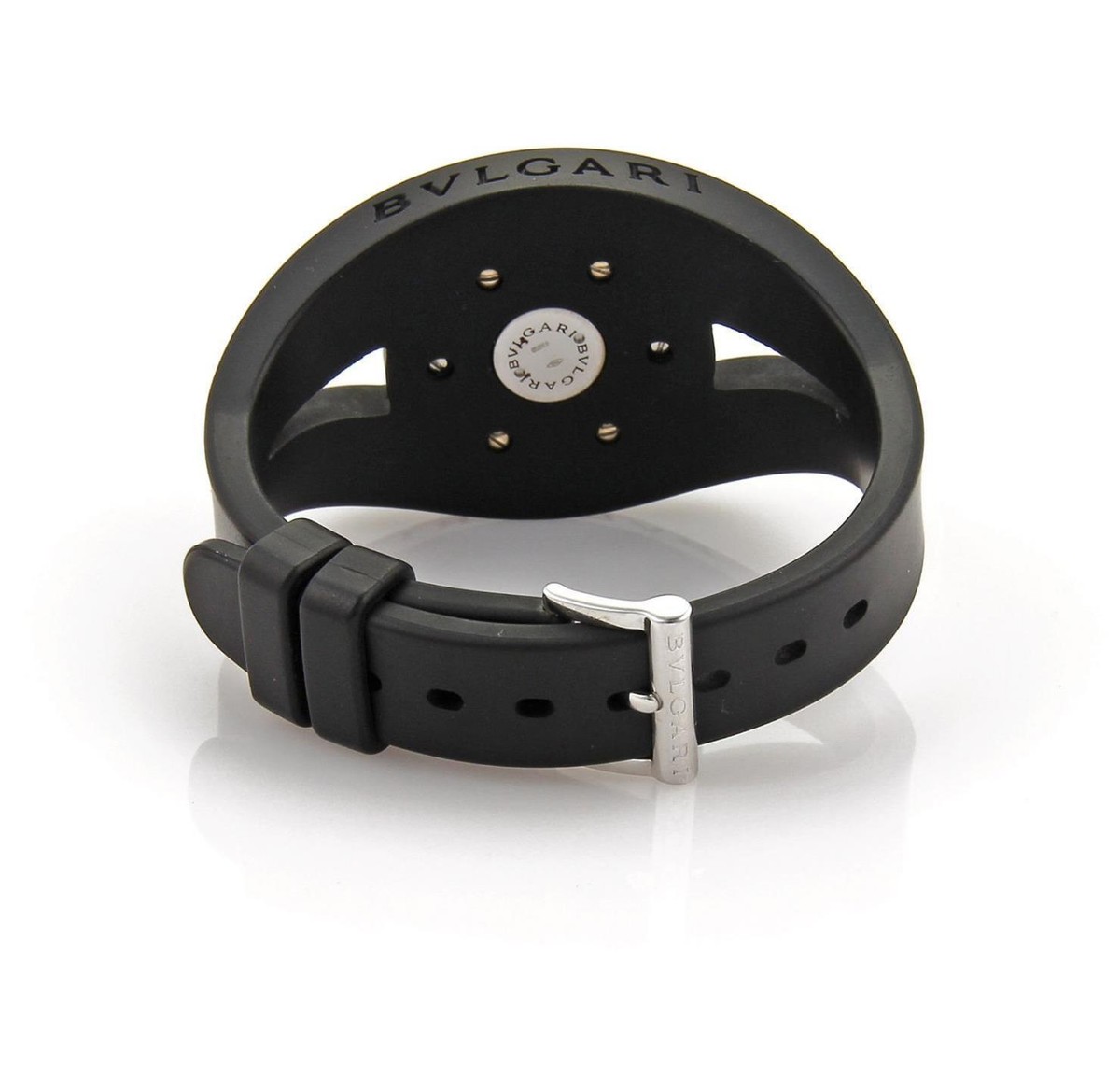 小物 BVLGARI Bvlgari Optical Spinning Onyx 18k White Gold & Steel Rubber